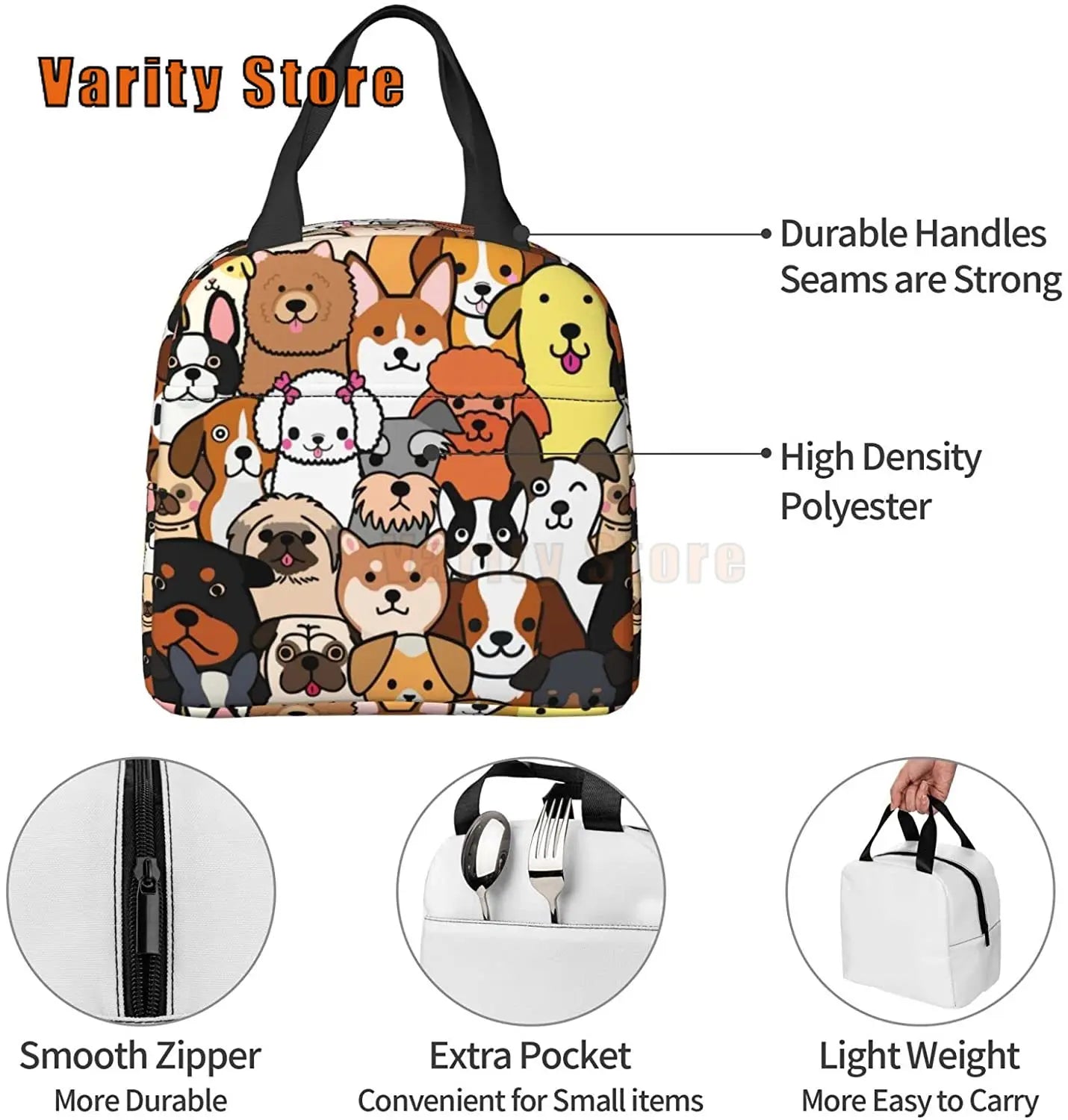 Cartoon Dog Anime Lunch Bag