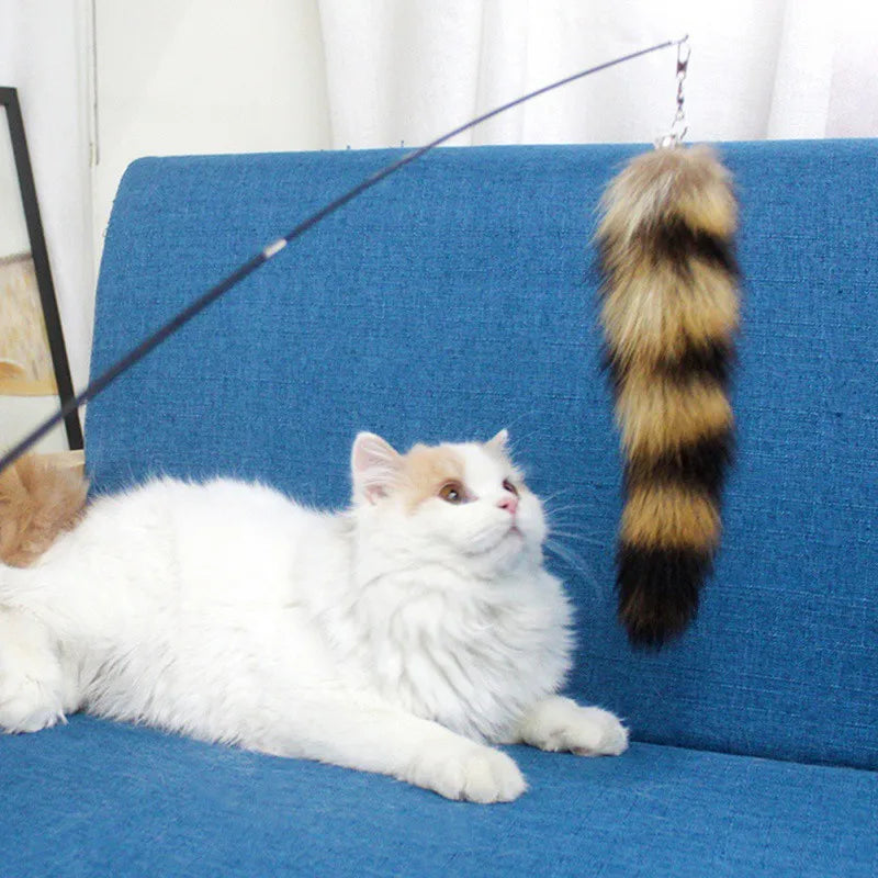 Cat Feather Toy Teaser Stick