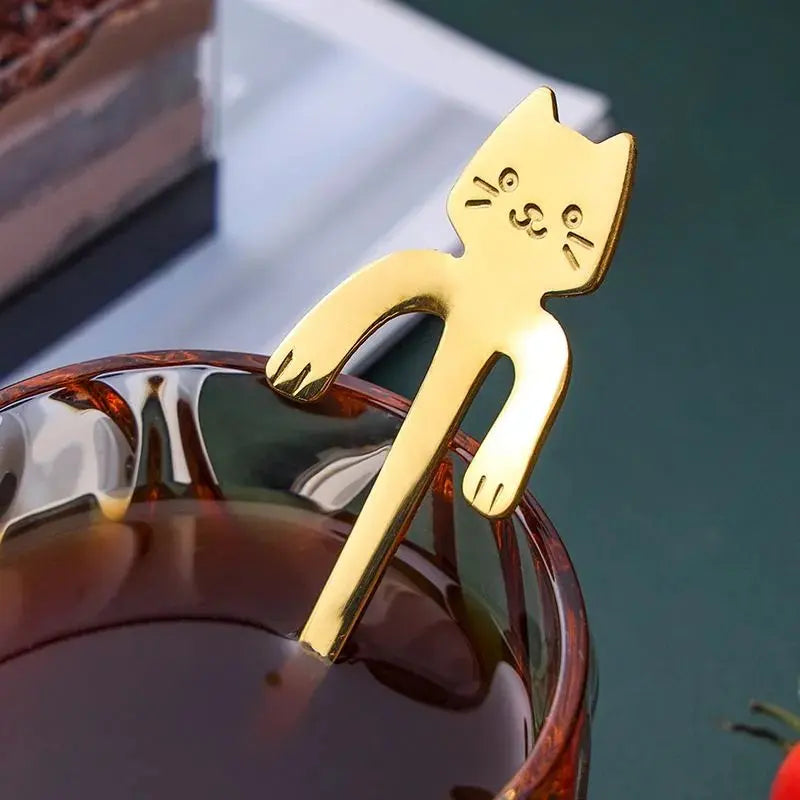 Stainless Steel Cat Coffee Spoon