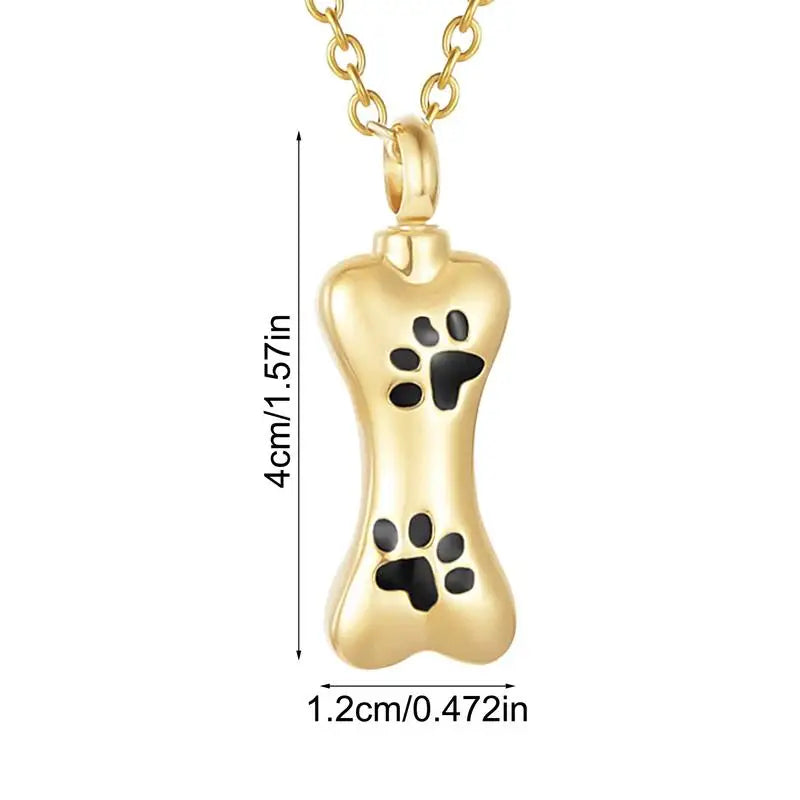 Paw Print Pet Urn Necklace
