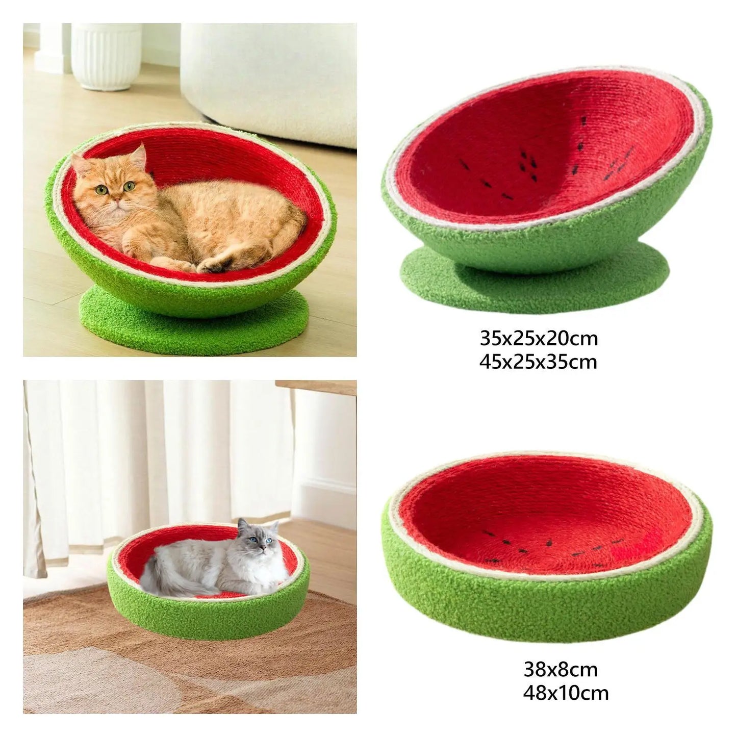 Sisal Cat Scratching Board Watermelon Design