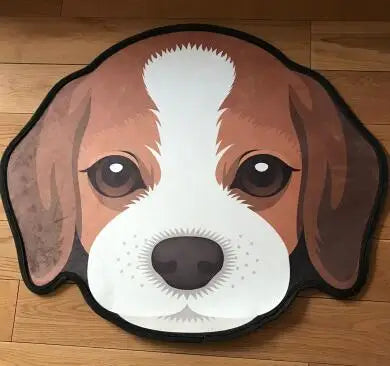 Thick Cartoon dog head shape Anti-Slip Rugs