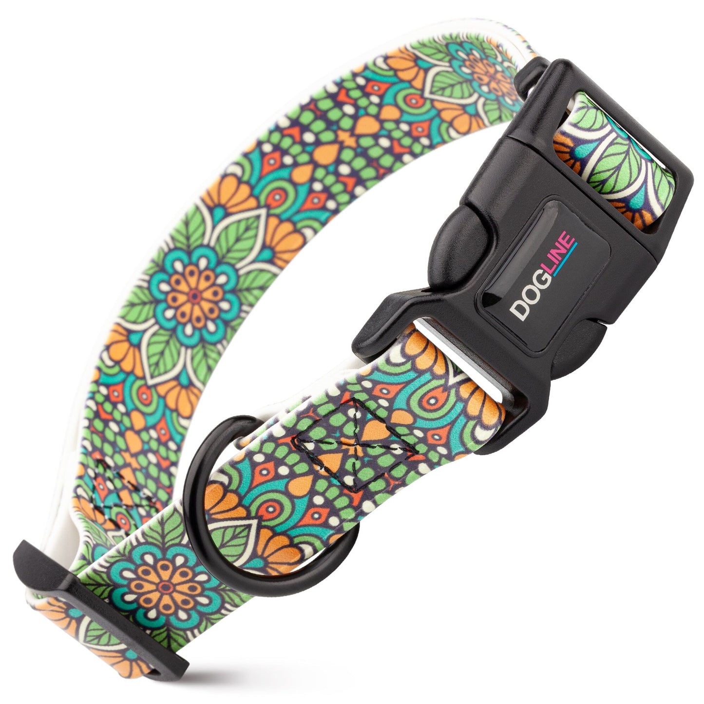 Dogline Biothane Full Color Design Printed Dog Collar with Quick Release Buckle