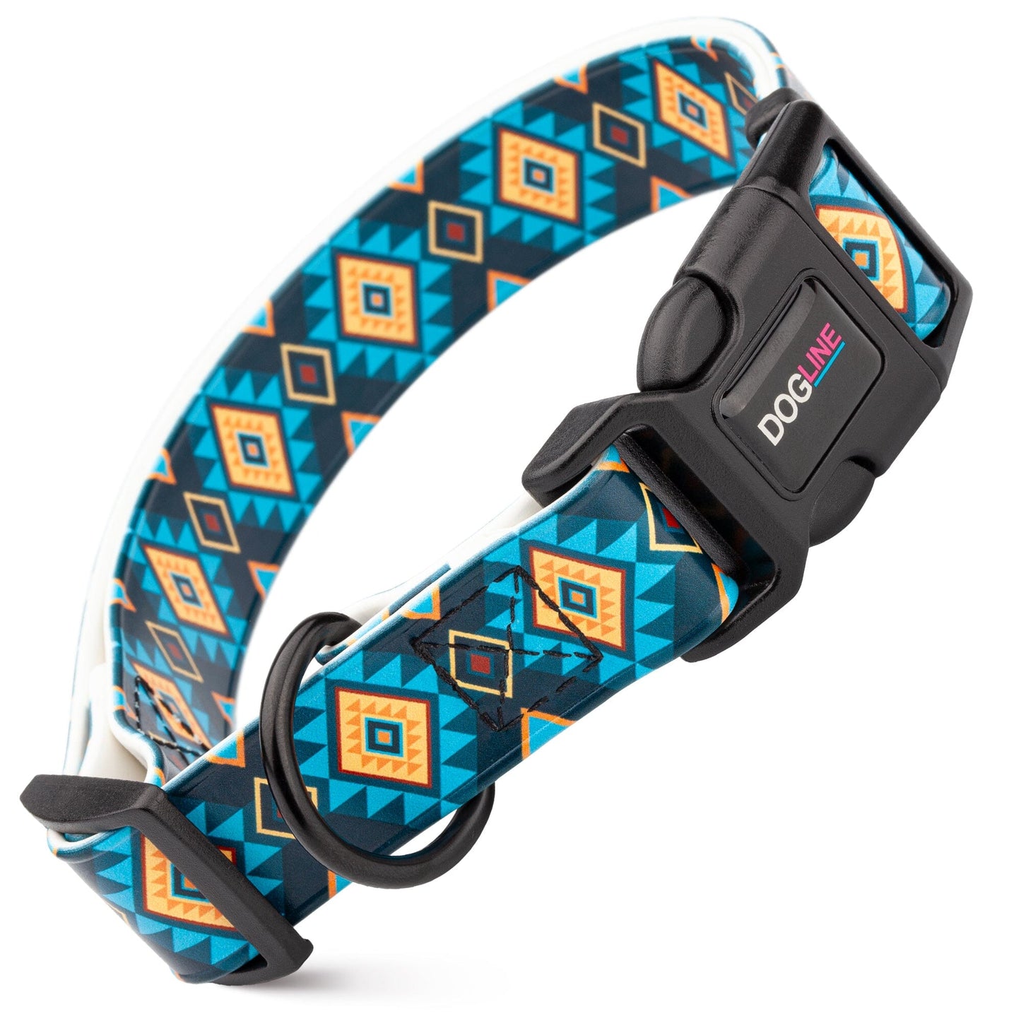 Dogline Biothane Full Color Design Printed Dog Collar with Quick Release Buckle