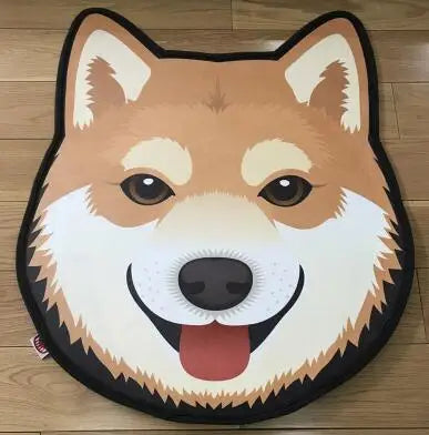Thick Cartoon dog head shape Anti-Slip Rugs