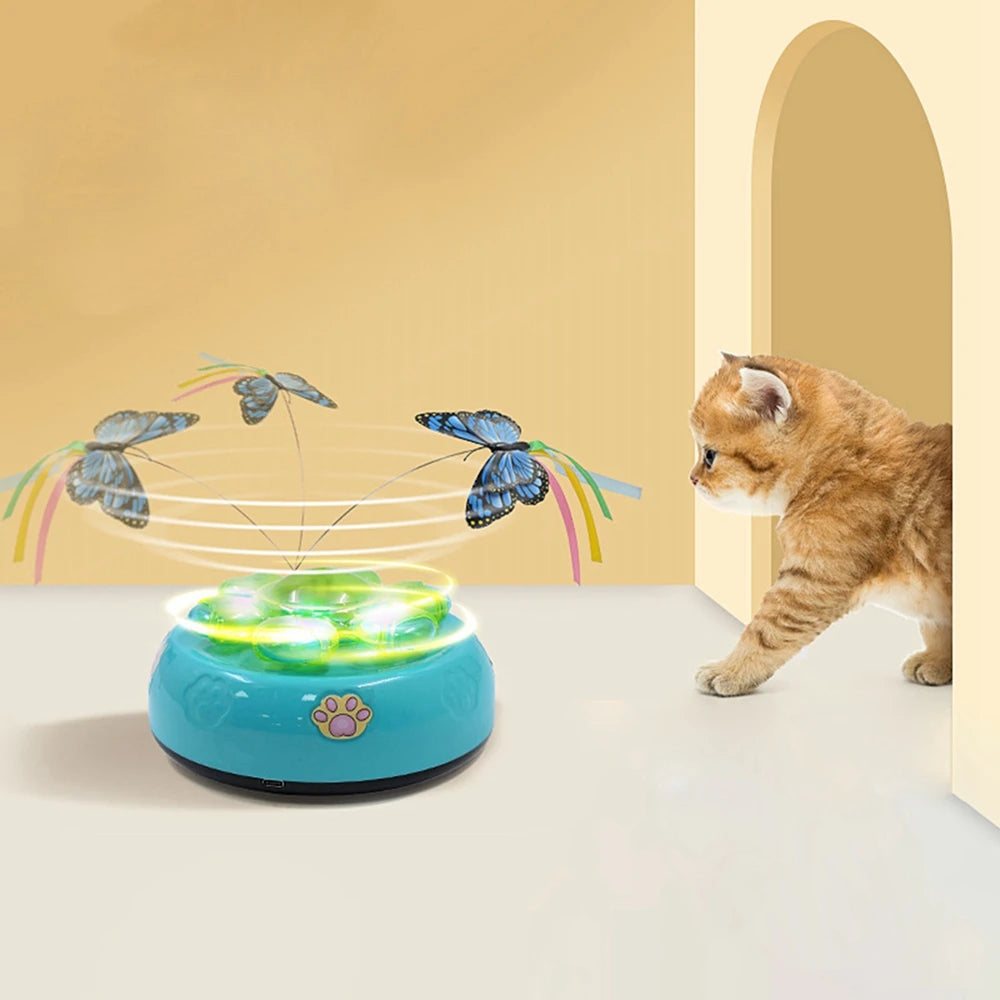 Automatic Interactive Cat Toys Rechargeable With Fluttering Butterfly