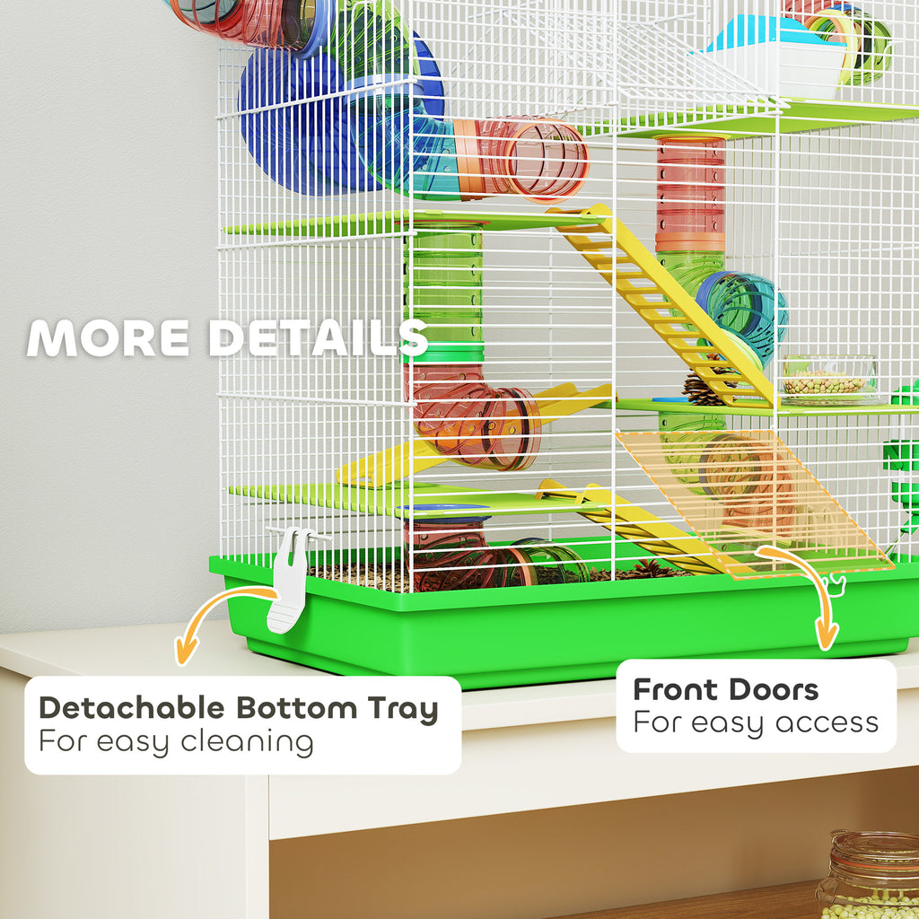 5 Tier Hamster Cage with Tubes and Tunnels