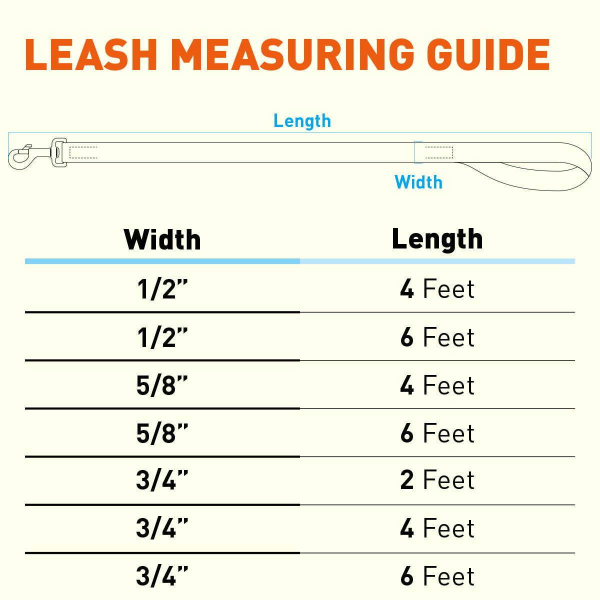 Biothane Waterproof Dog Leash, 4 ft