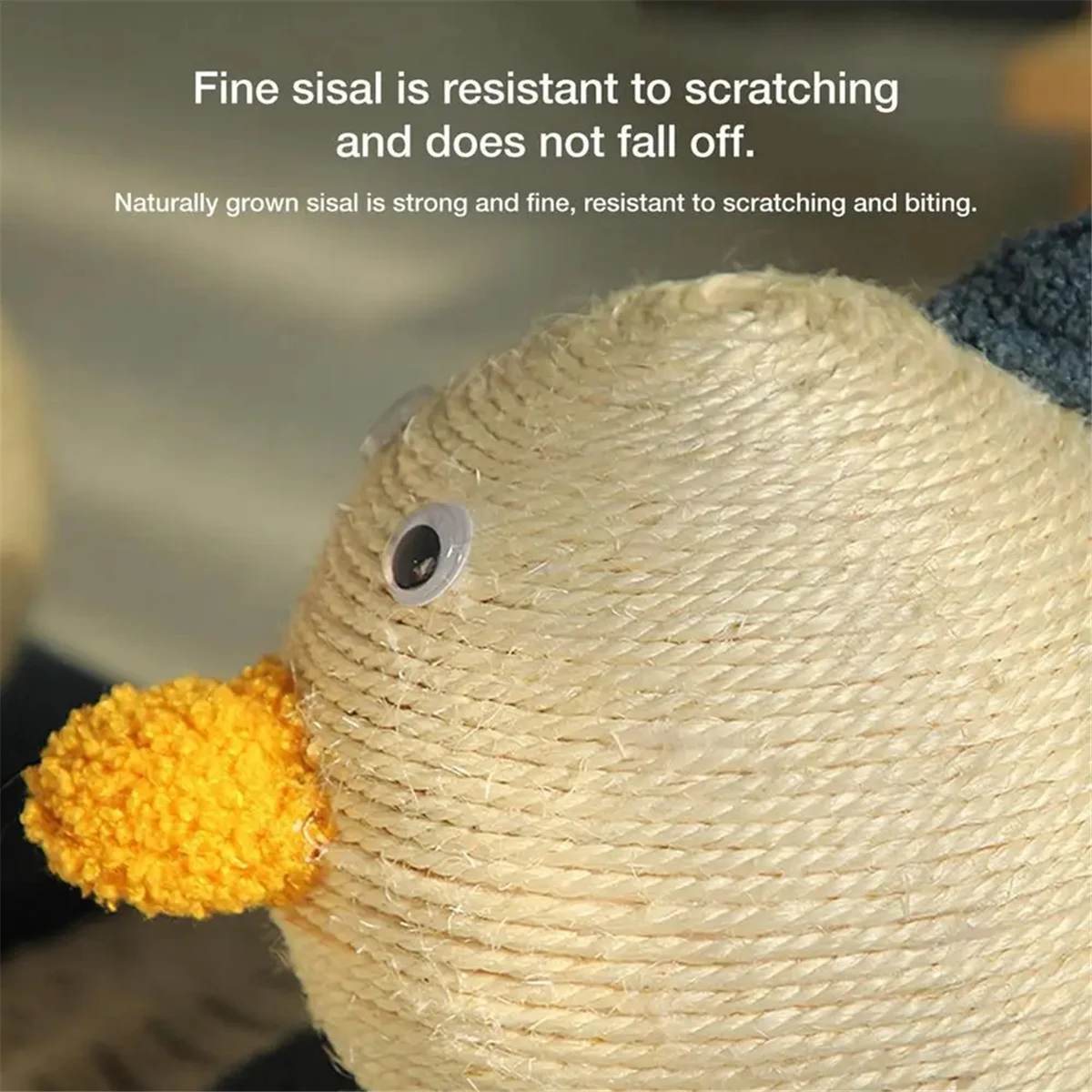 Sisal Cat Scratching Mat Interactive Toy Duck-Shaped