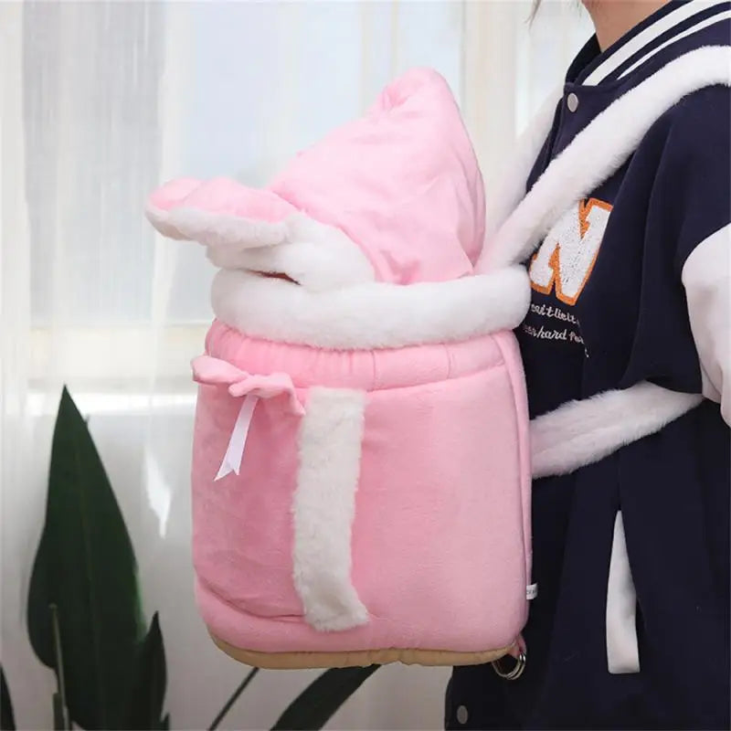 Pet Carrier Bag Plush Backpack