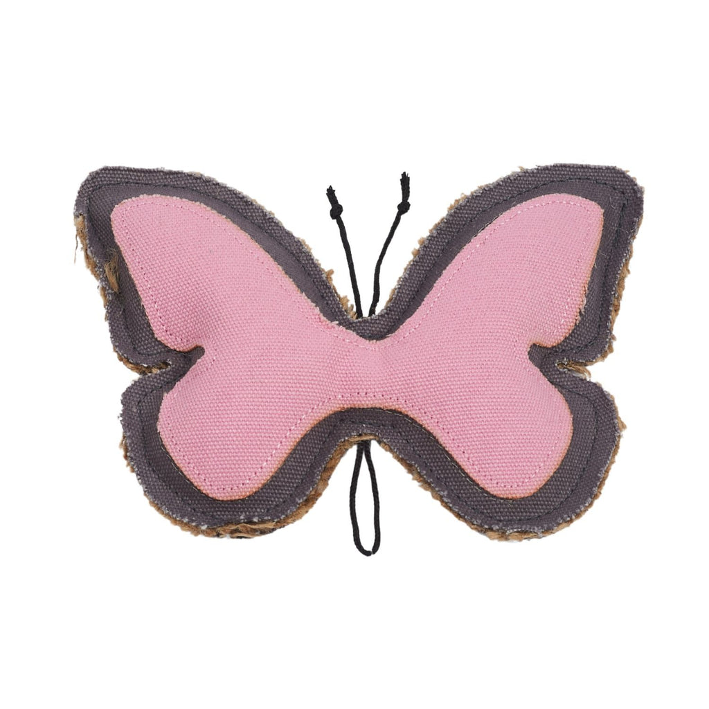 Country Living Canvas & Jute Butterfly-Shaped Dog Chew Toy – Durable, Safe and Non-Toxic