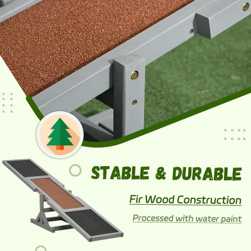 Wooden Dog Agile Seesaw For Training And Exercise, Platform Equipment Running Game Toys