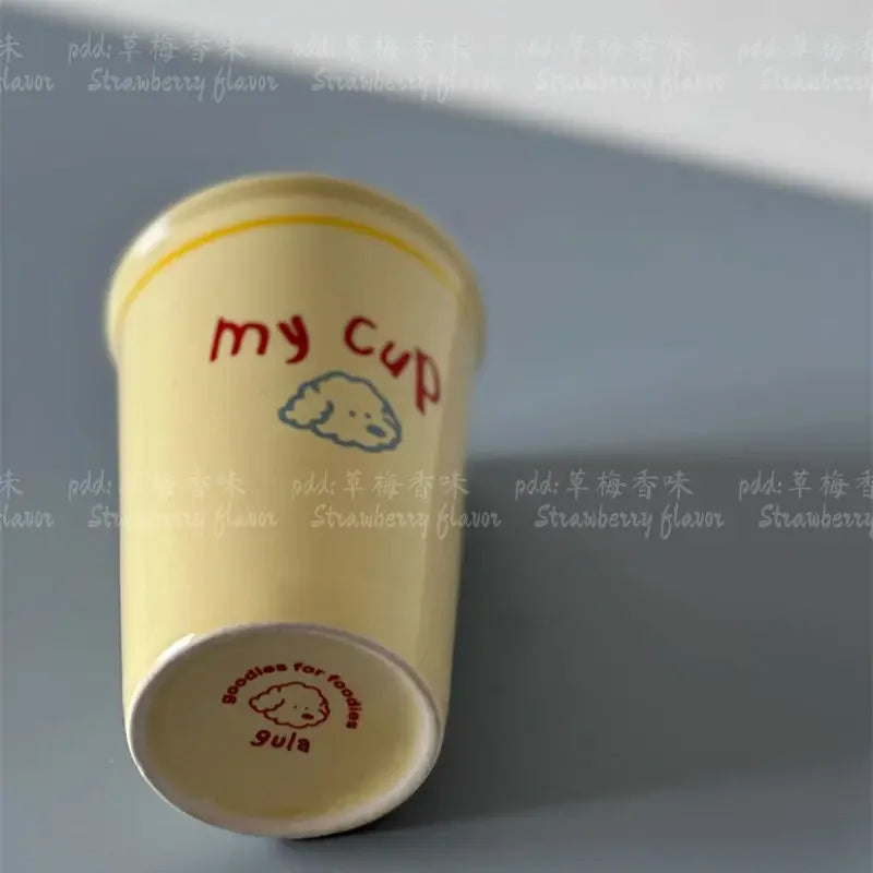 Cream Colored Cute Ceramic Plate Pet Tableware