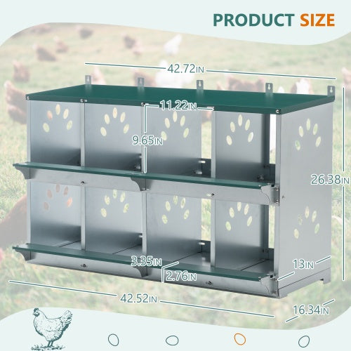 8 Compartment Chicken Nesting Boxes