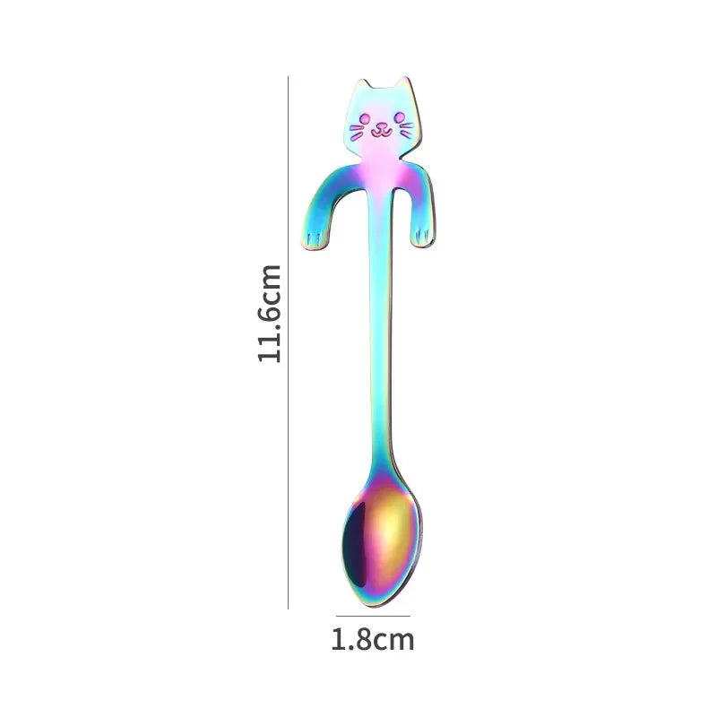 Stainless Steel Spoon Lovely Cute Cat Shape