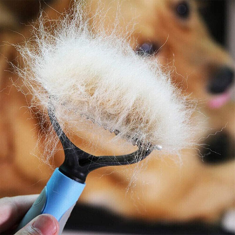 Grooming Brush For Dog/Cat DE shedding Tool Rake Comb Fur Remover Reduce 2-Side Dematting Tool For Dogs Cats