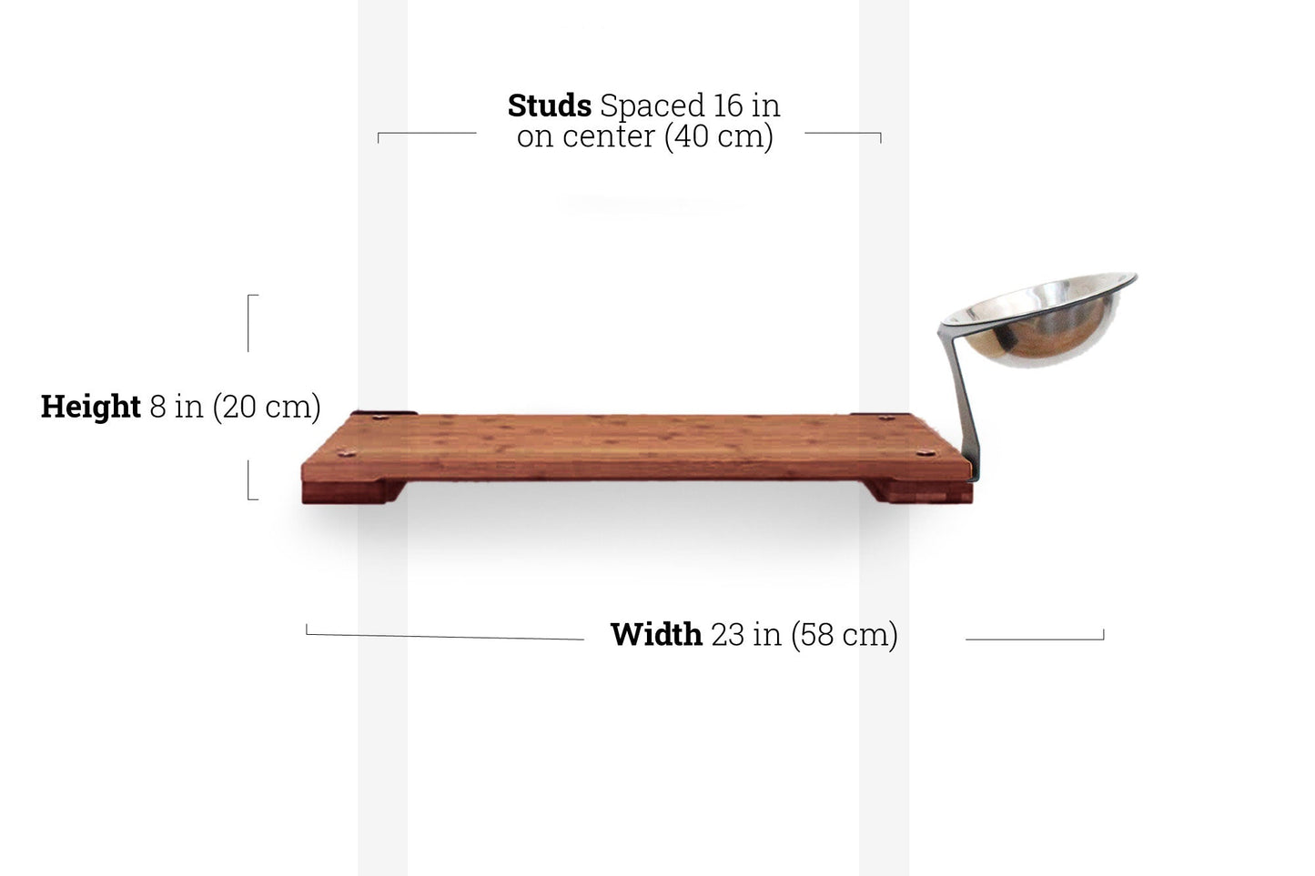 Wall Mounted Cat Feeding Shelf