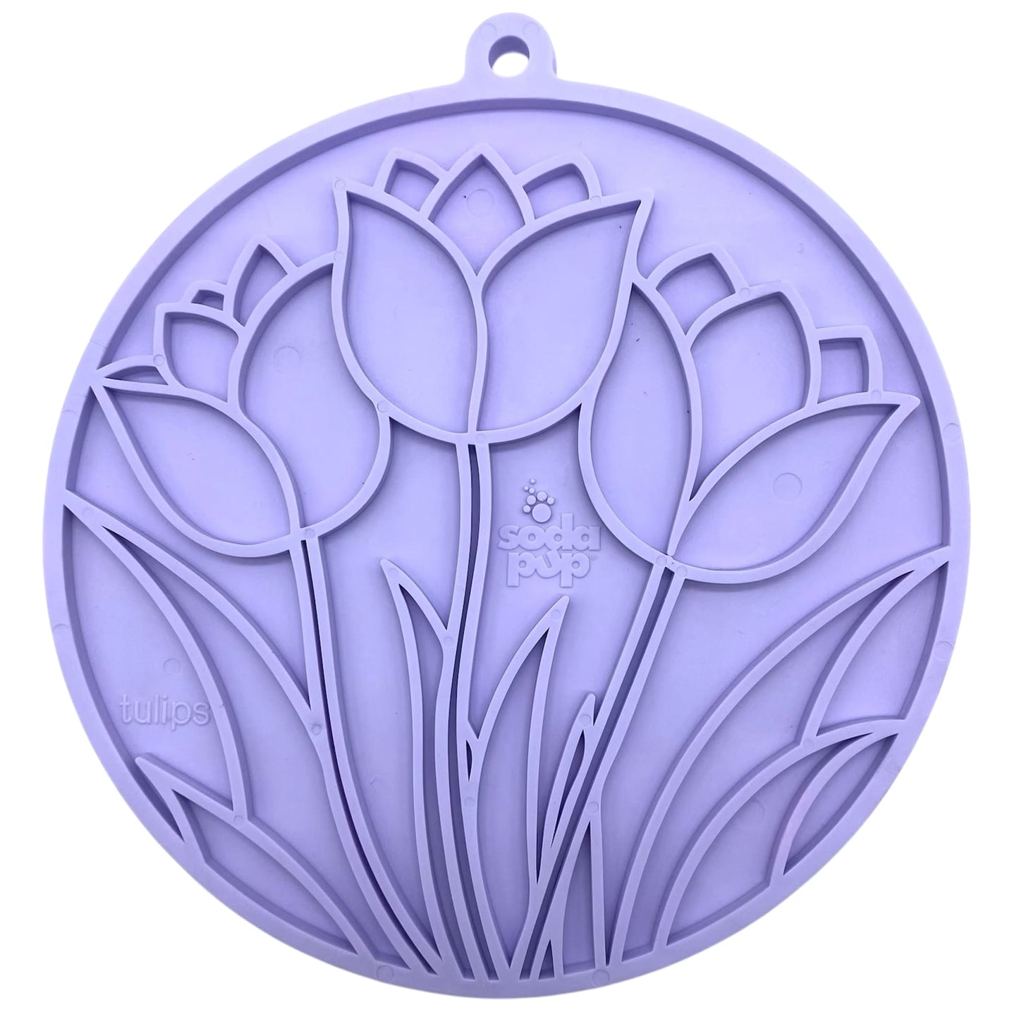 Tulip Design eMat - Enrichment Lick Mat For Dogs and Cats - With Suction Cups | USA Made