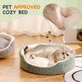 Mewoo Washable Pet Bed For Cats & Small Dogs - 23x23x7 Inch Round Orthopedic Bed With Non-Slip Bottom.