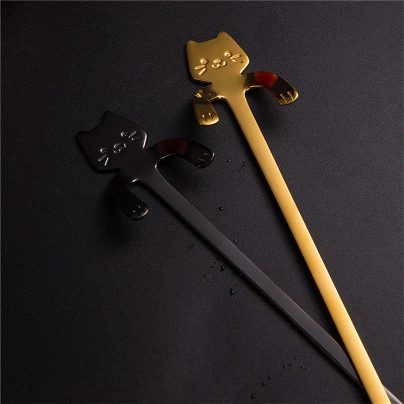 Stainless Steel Cat Coffee Spoon