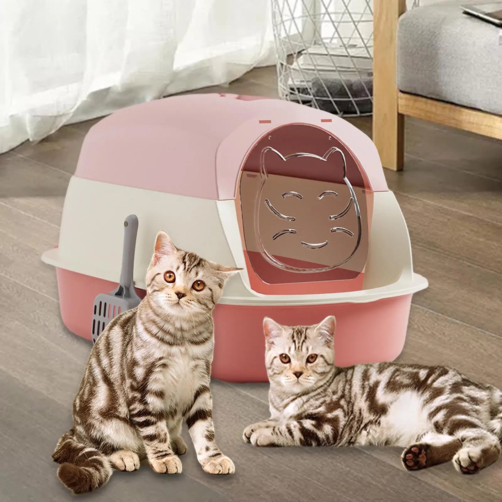 Hooded Cat Litter Boxes with Lid