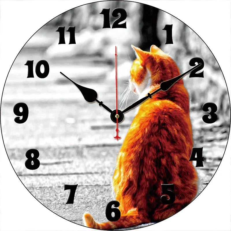 Pet Cat Wall Clock Multiple Designs