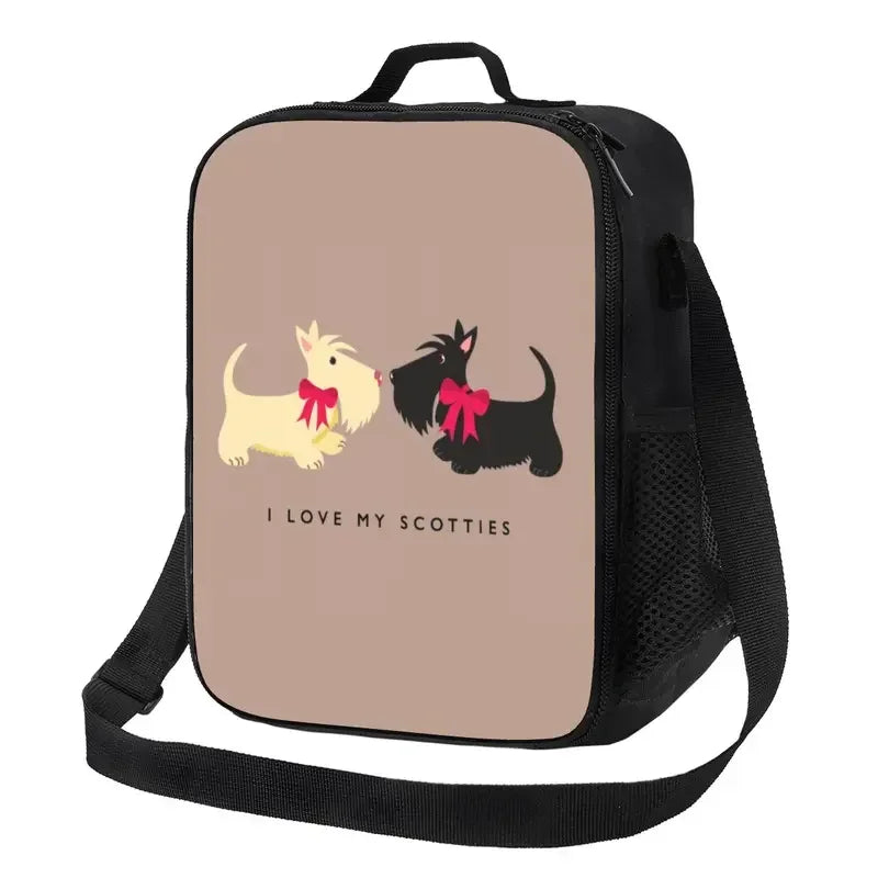 Scottie Dog Insulated Lunch Tote Bag Multiple Designs