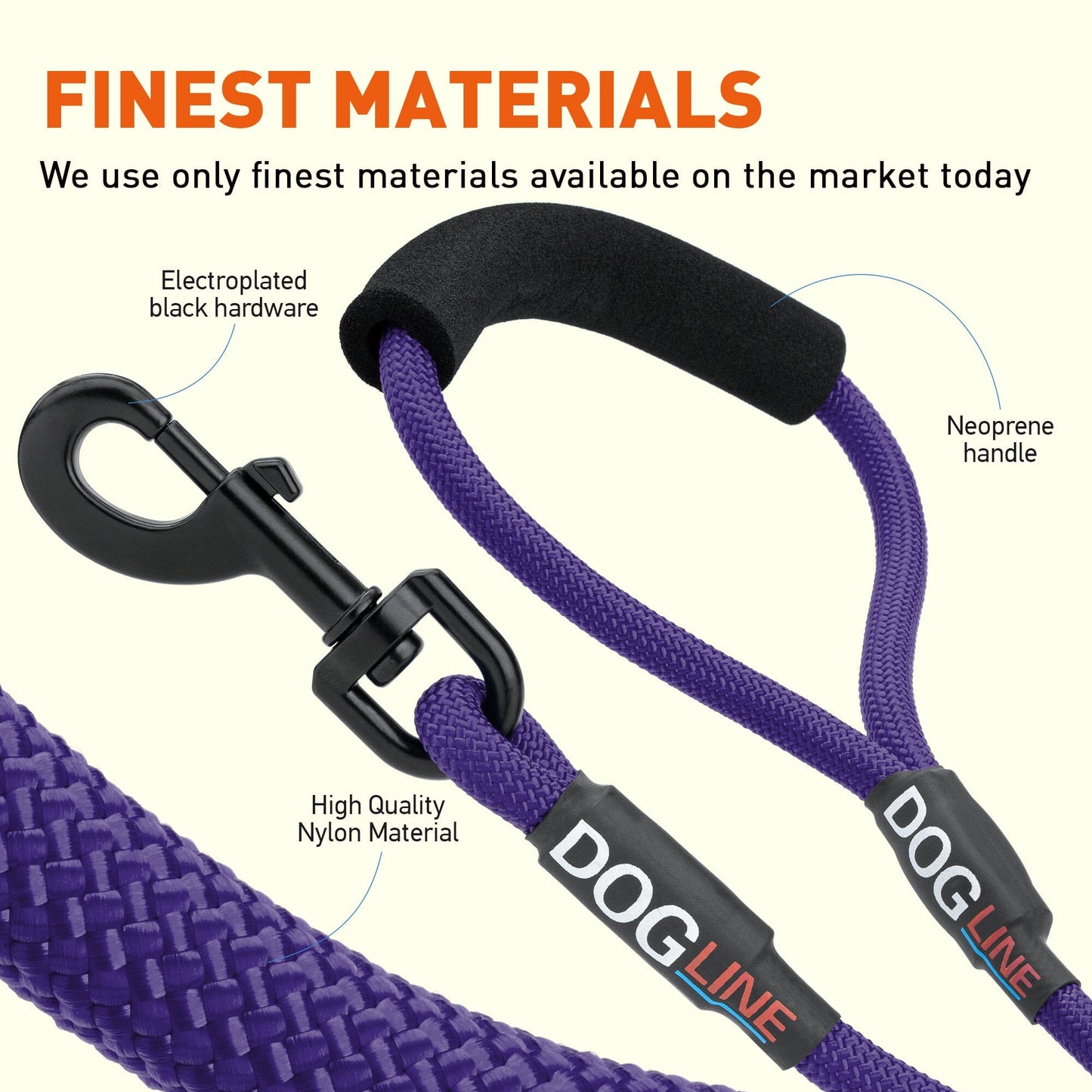 Nylon Round Dog Lead