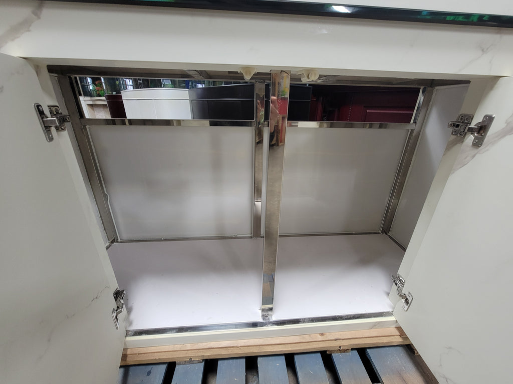 220 Gallon Panoramic Reef-Ready Curved Glass Aquarium With Marble Finish Stand