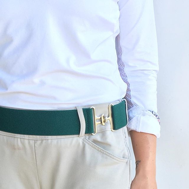 Forest + Silver Elastic Belt