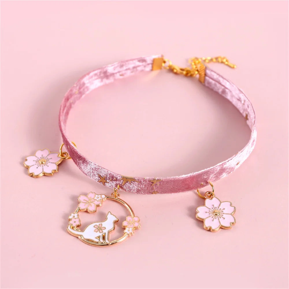 Adjustable Cat Collar High-quality Velvet