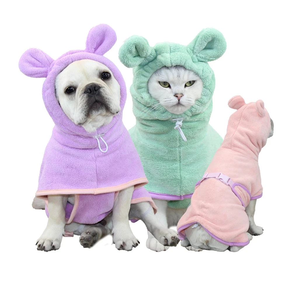 Pet Drying Coat And Bathrobe