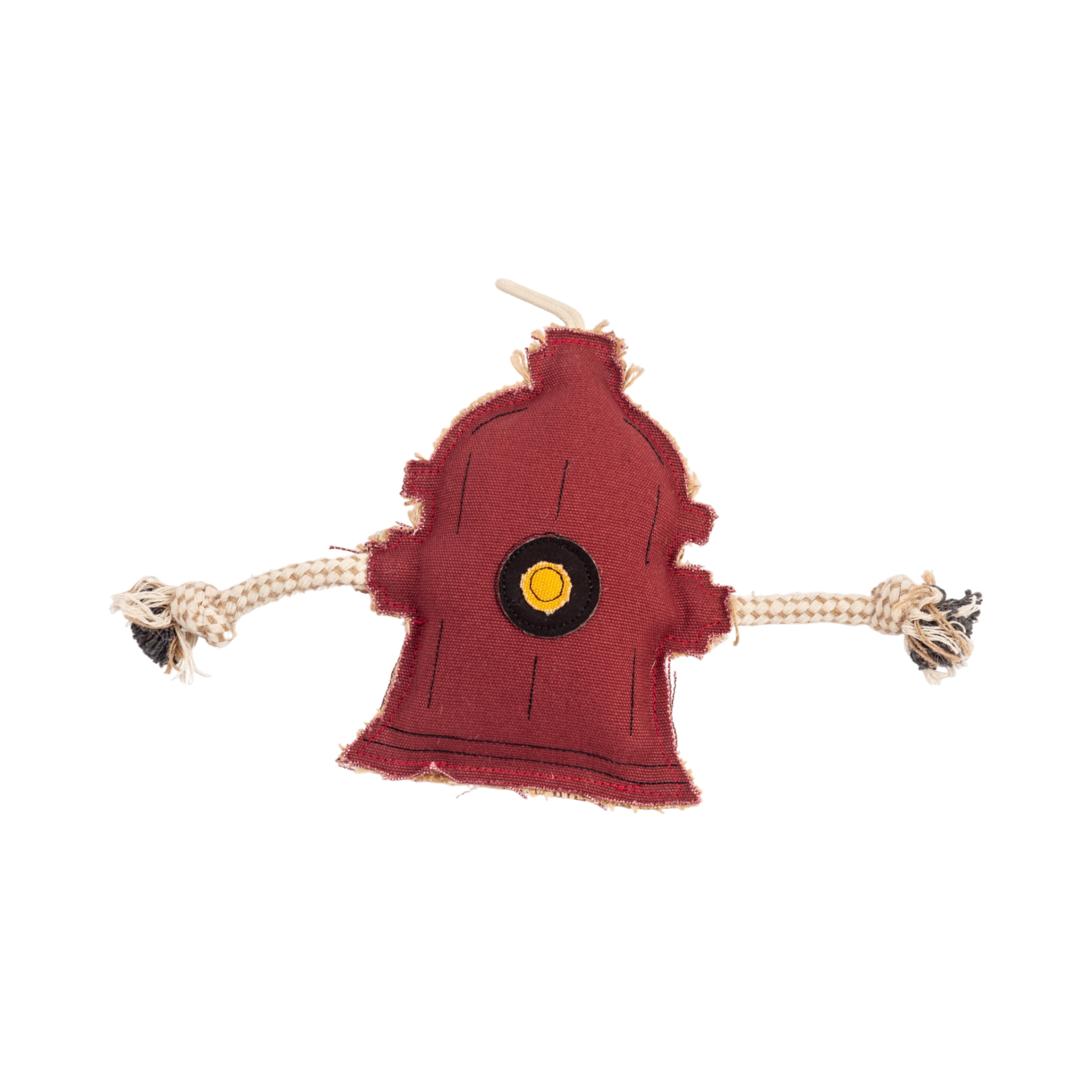 Country Living Canvas & Jute Fire Hydrant Dog Chew Toy – Durable, Safe and Non-Toxic