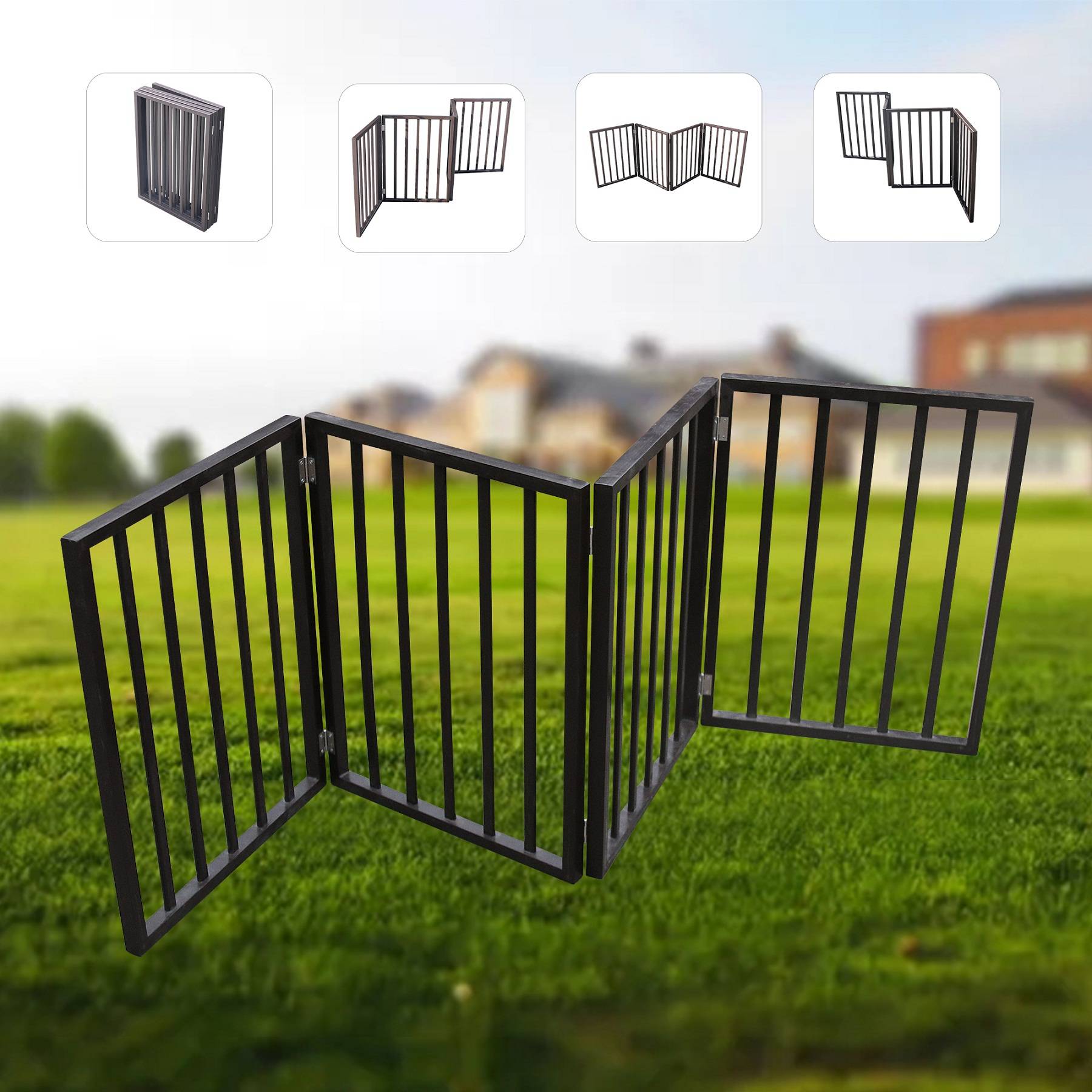 Pet Gate - Dog Gate For Doorways, Stairs, Folding