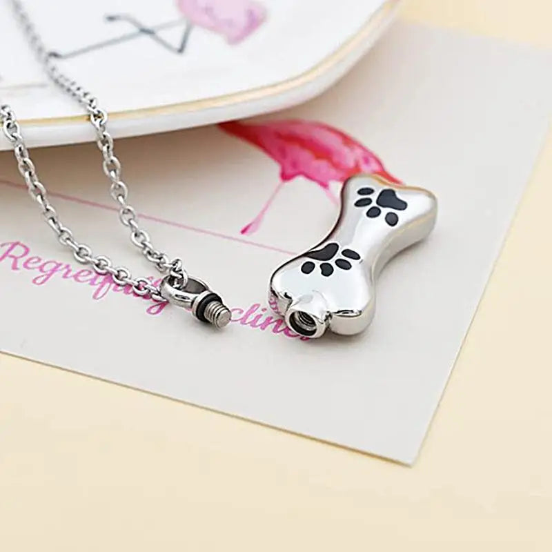 Paw Print Pet Urn Necklace