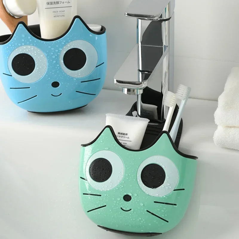 Cute Cat Shape Sink Shelf Soap Holder