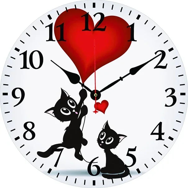 Pet Cat Wall Clock Multiple Designs