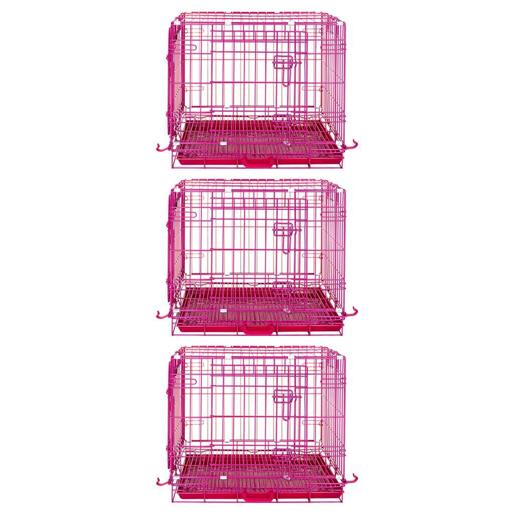 24-42" Collapsible Pink Dog Crate RED24-42