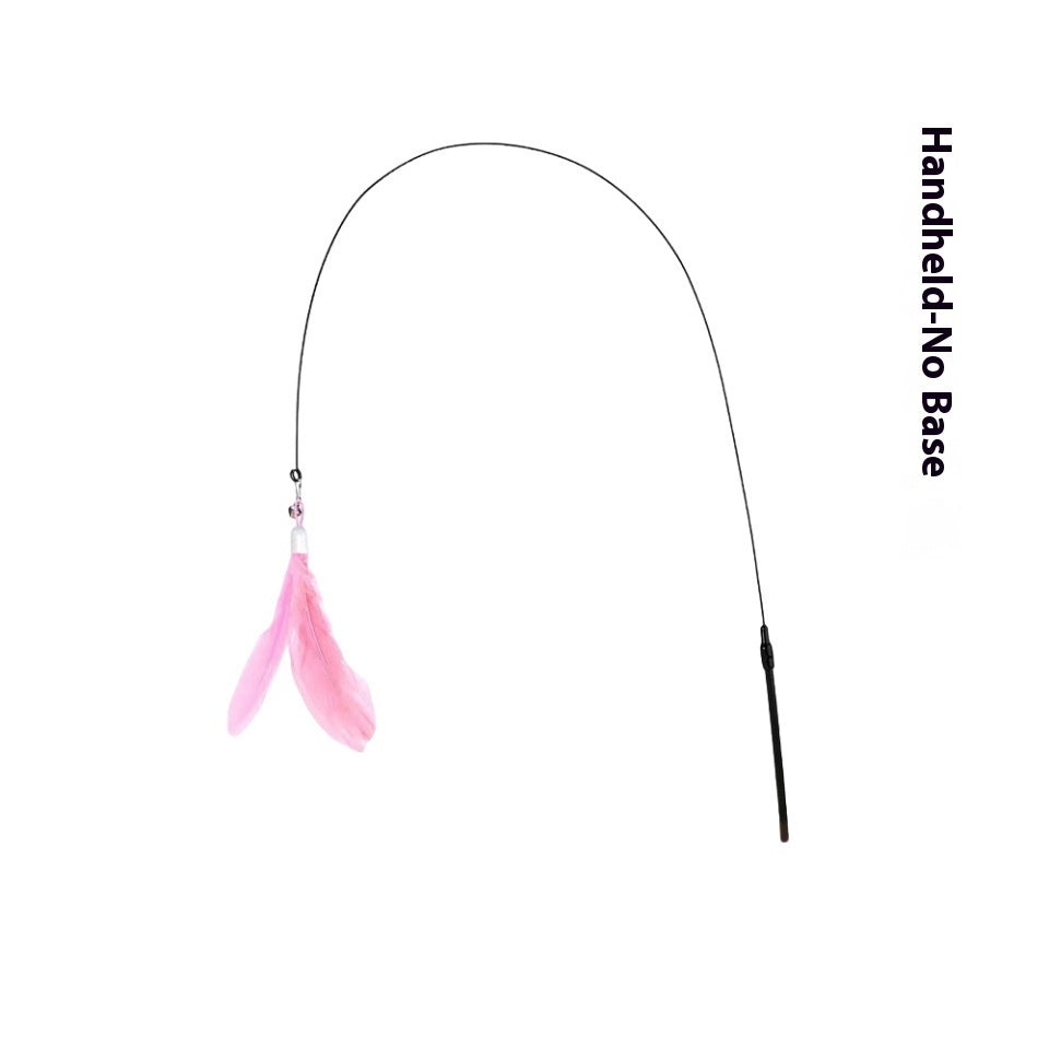 Cat Teaser With Bell Long Brush Holder Suction Cup