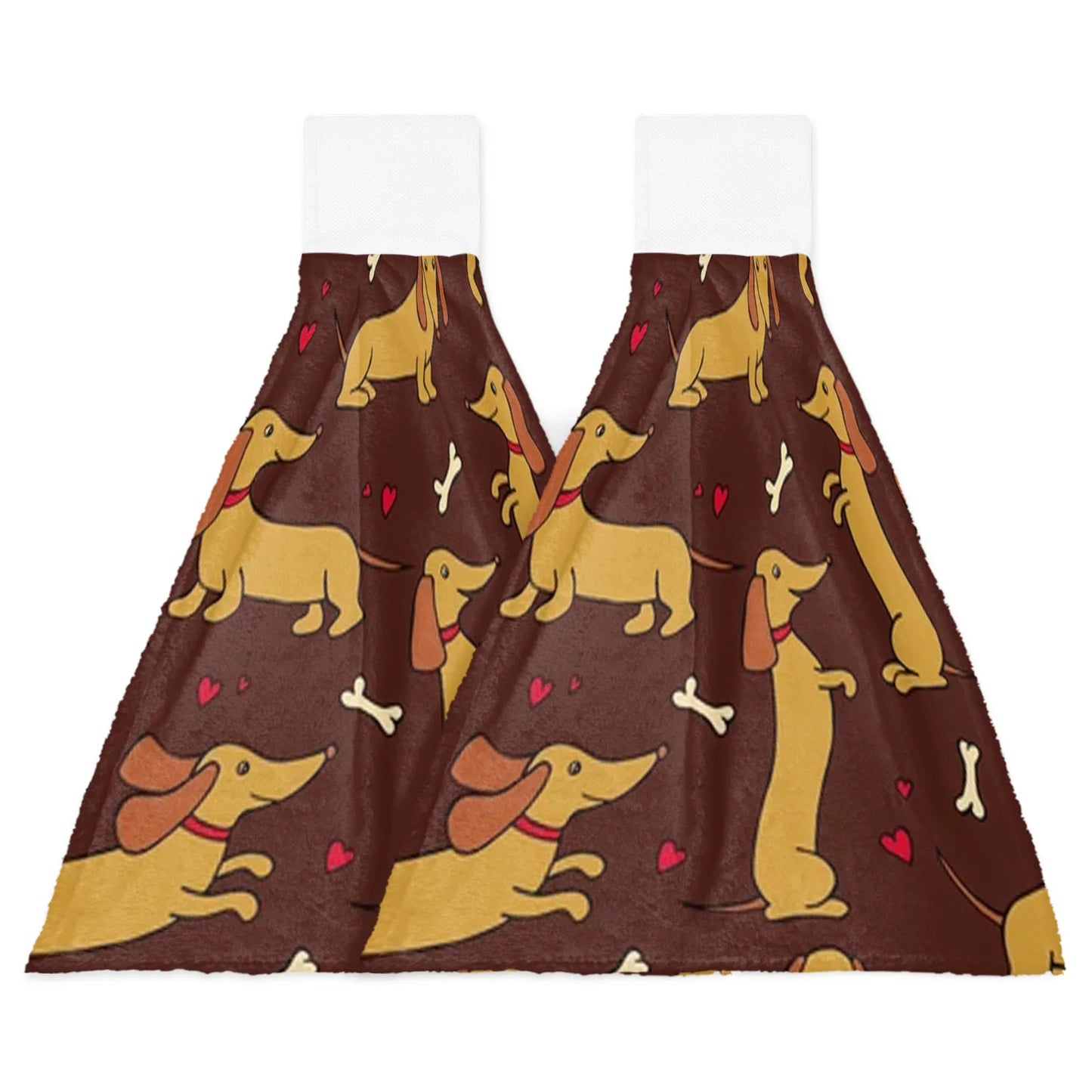 Dachshund Brown Hand Towels