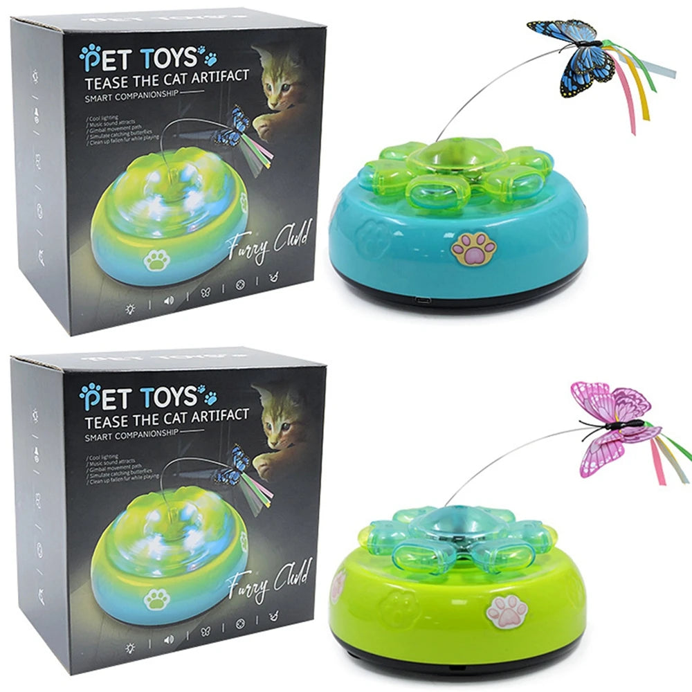 Automatic Interactive Cat Toys Rechargeable With Fluttering Butterfly