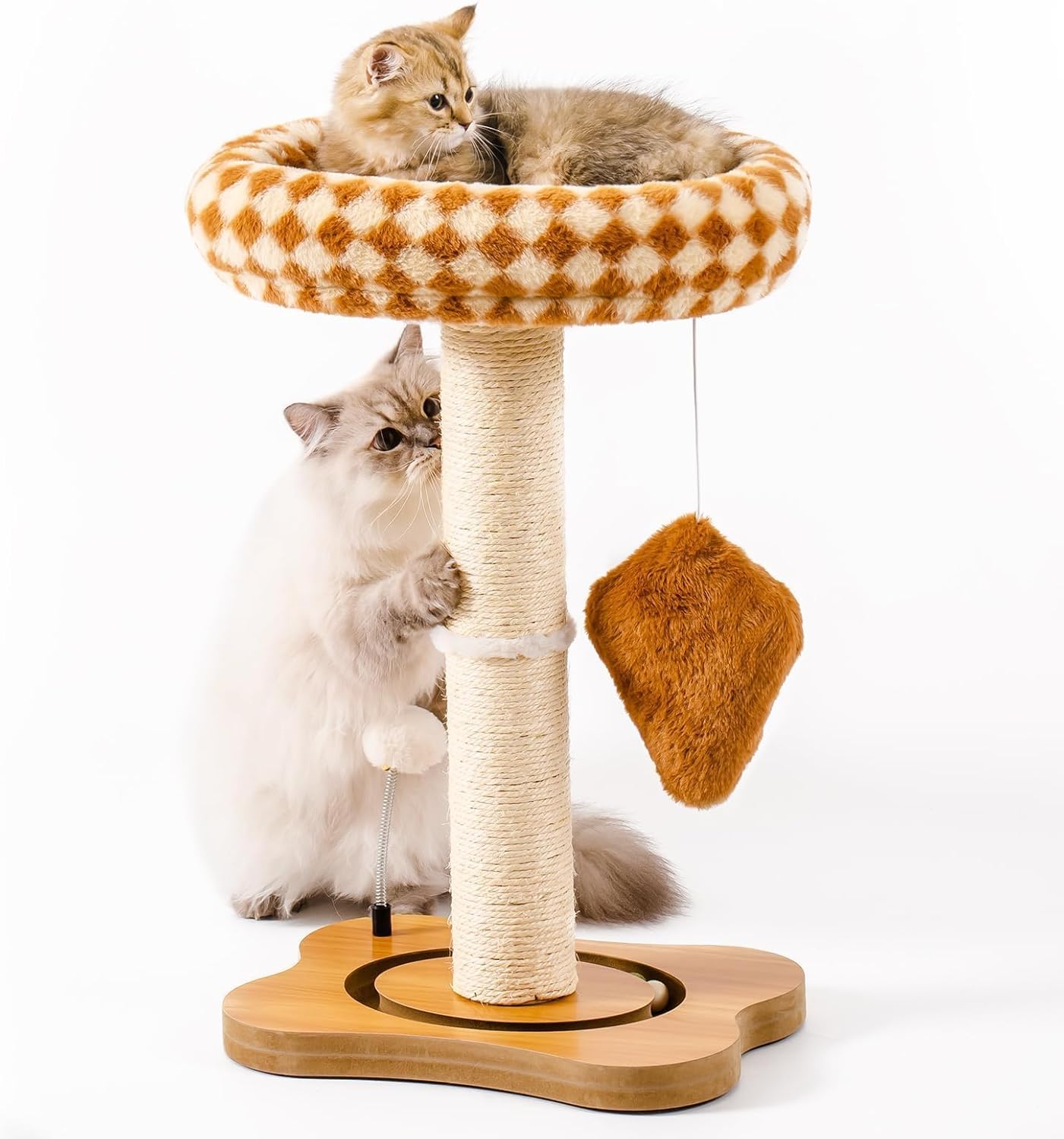 Cat Scratching Post with Bed, Sisal Scratcher