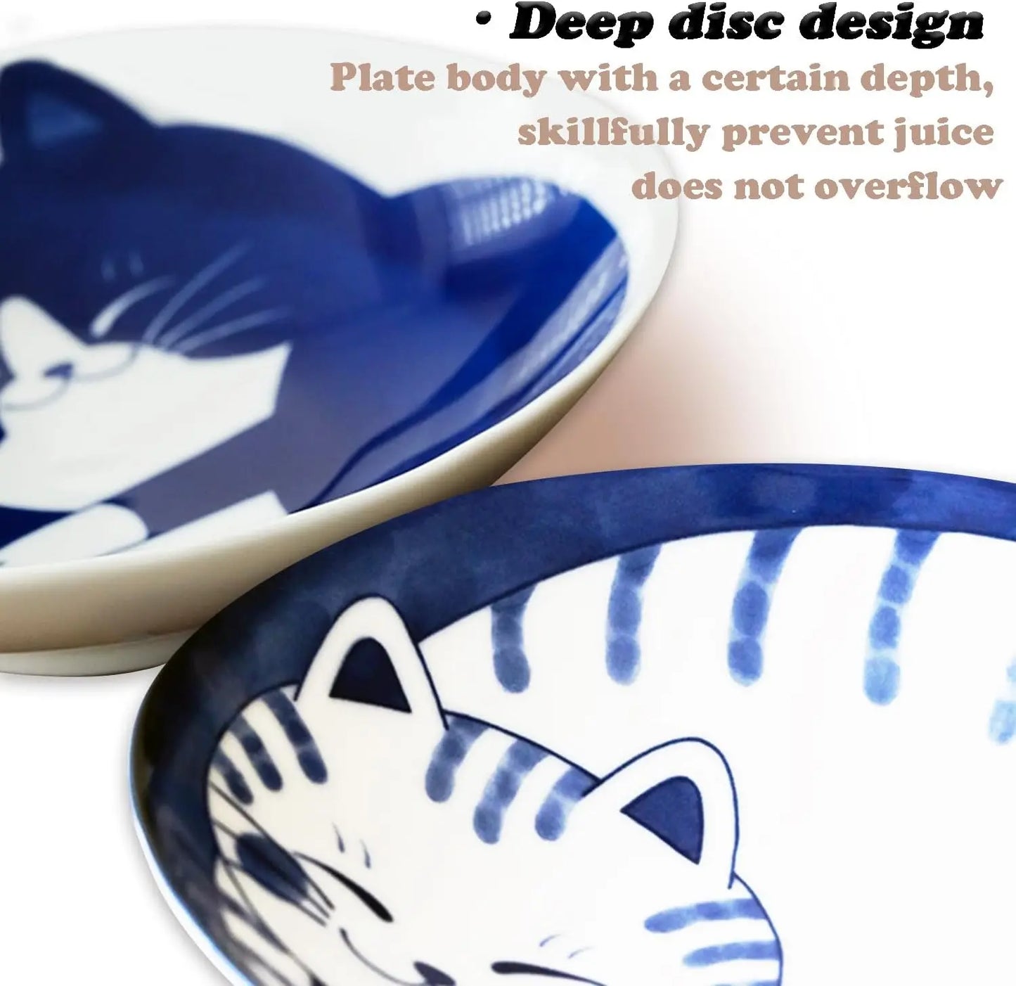 Cute Cat Ceramic Dessert, Sauce Dish