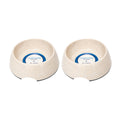 Country Living Set of 2 Natural Fiber Dog Bowls – White Swan