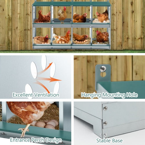 8 Compartment Chicken Nesting Boxes