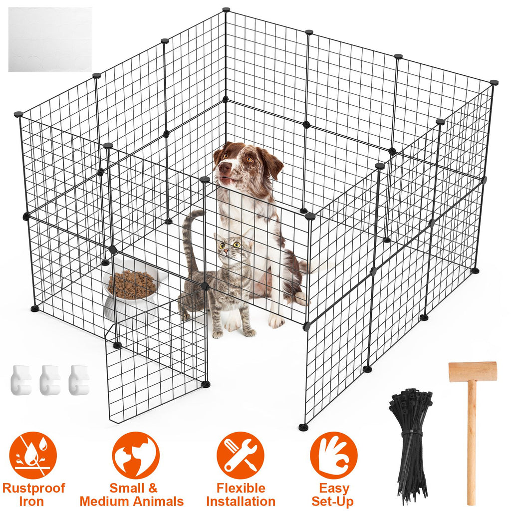 Small Animal Playpen with Door Dog Metal Playpen