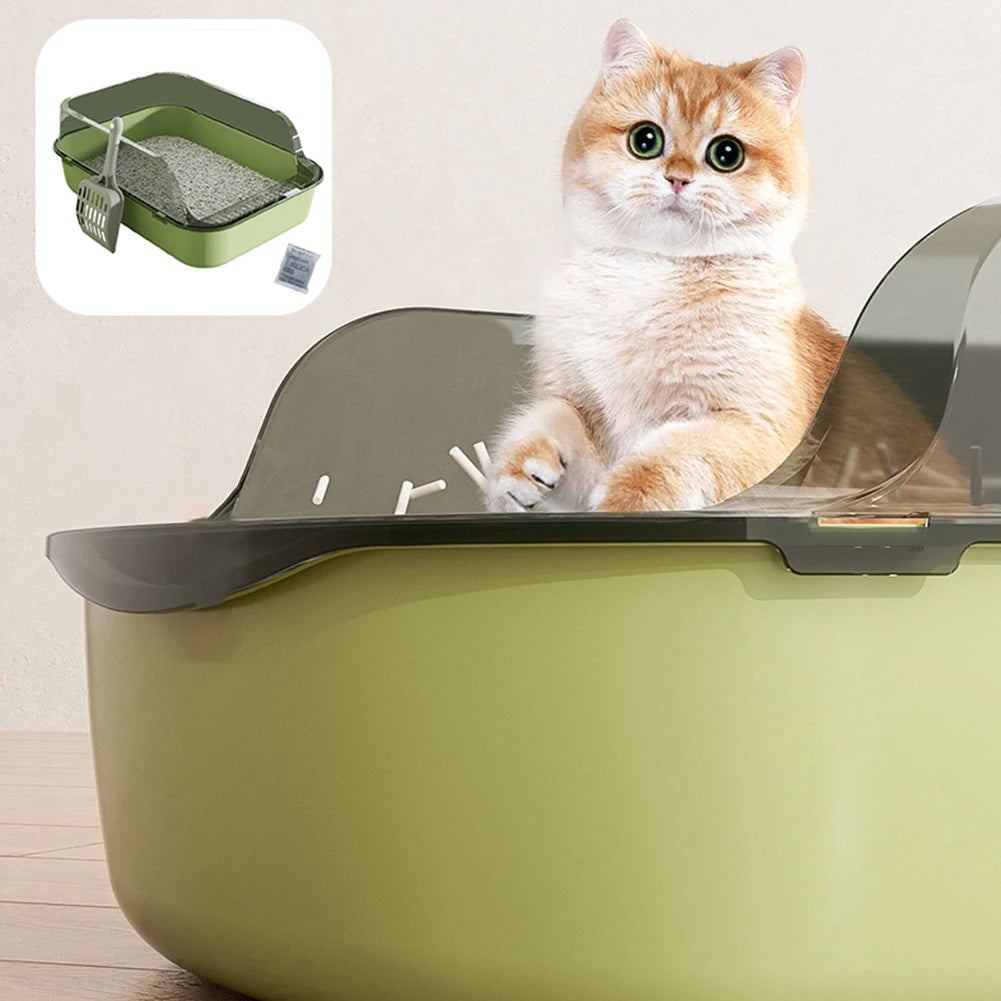 Large Semi Enclosed Cat Litter Box