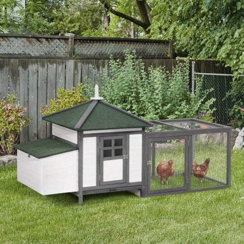 Wooden Chicken Enclosure With Nesting Boxes