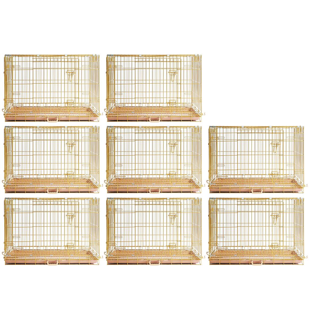 24-42" Collapsible Copper Gold Dog Crate GLD24-42