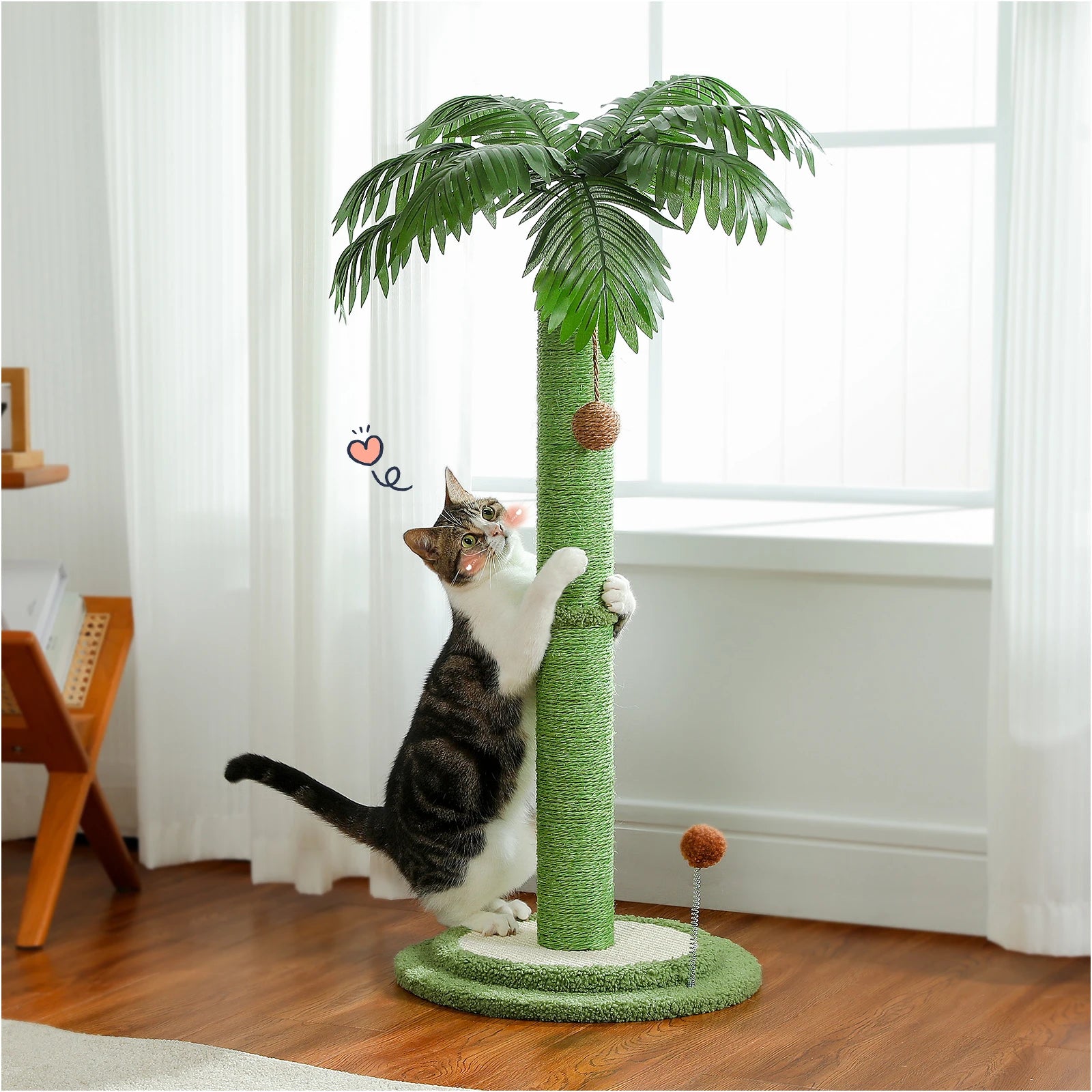 Cat Scratching Post with Interactive Balls Palm Tree